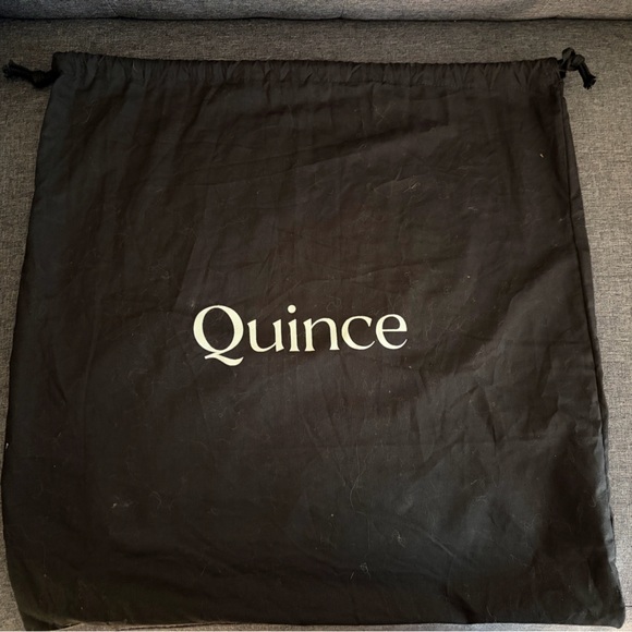 Quince Large Italian Leather Handwoven Satchel in Black EUC - Picture 8 of 9